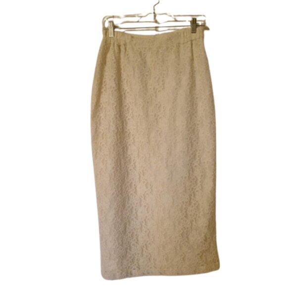 Vestida Sweet Sensation Ivory Lace Overlay Maxi Skirt Party Wedding Size L - Picture 3 of 5